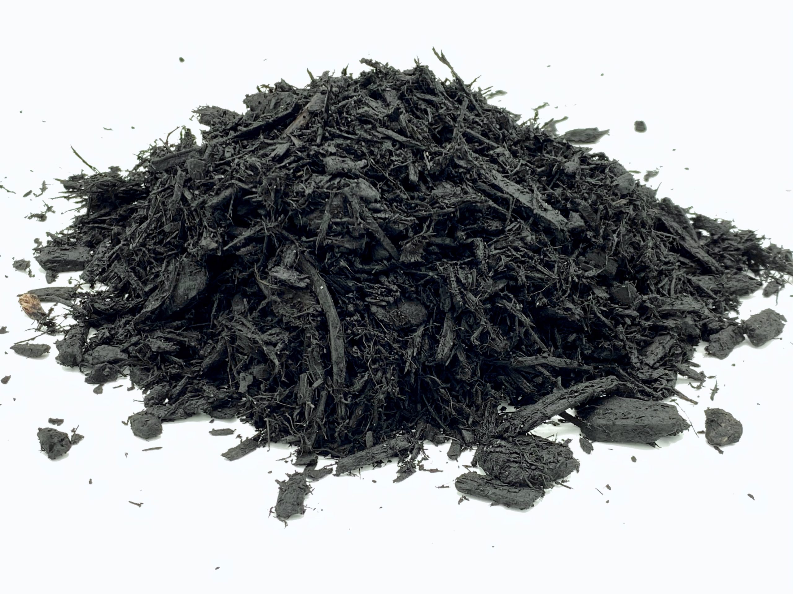 natural black dyed mulch